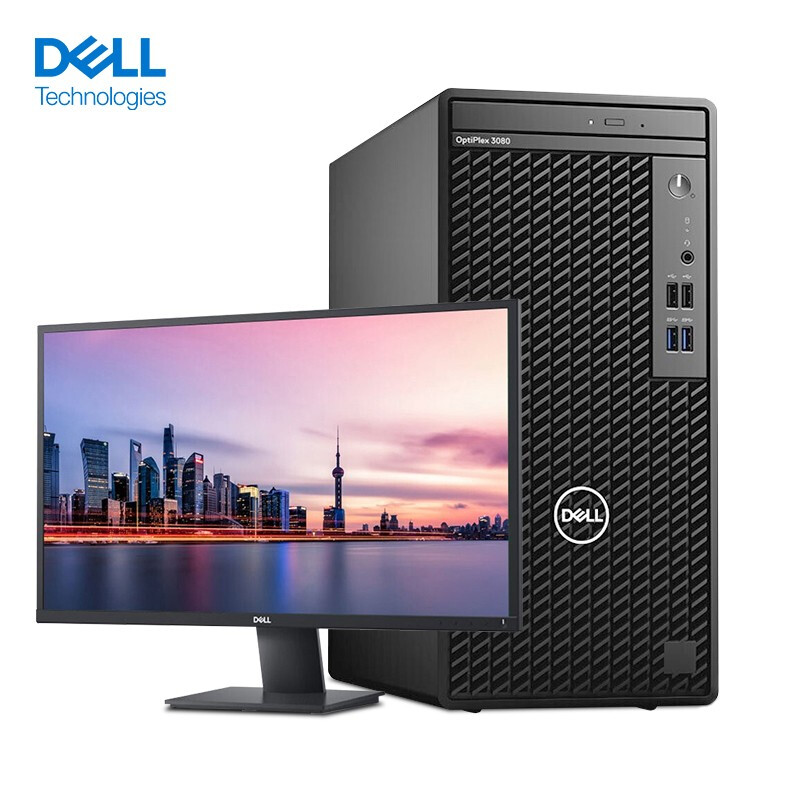 戴尔(dell)optiplex 3080mt商用办公电脑台式主机(i5-10500/16g/256g