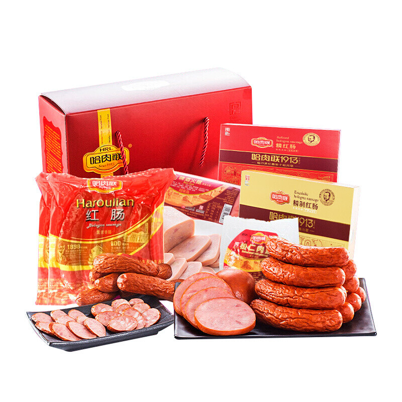 哈肉联年货礼盒 正宗哈尔滨红肠 香肠特产 心意礼盒 东北特产送礼佳选 心意礼盒2370g